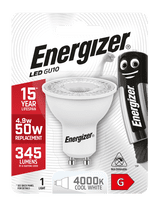Energizer GU10 Cool White Blister Pack - 4.2w 345lm