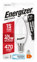 Energizer LED Candle E14 Daylight SES - 5.2w 470lm