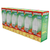 Eveready LED BC Candle B22 Pack 6 - 3000k/470lm