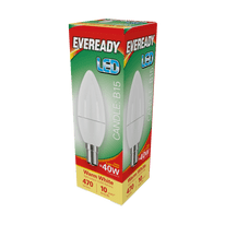 Eveready LED Candle 6W - 470lm Warm White 3000k B15