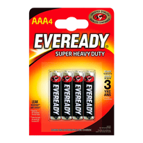 Eveready Super Heavy Duty Batteries - AAA Pack 4