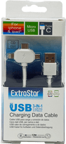 Extrastar 3 in 1 USB Data Charging Cable