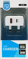 Extrastar USB + Type C Home Plug Charger - White