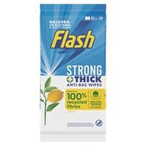 Flash Anit Bacterial XL Wipes - Lemon Pack 24