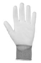 Glenwear White PU Gloves - Large 12 Pairs