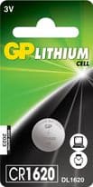 GP Lithium Button Cell Battery - CR1620 Single