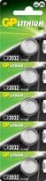 GP Lithium Button Cell Battery - CR2032 Card 5