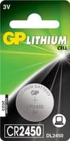 GP Lithium Button Cell Battery - CR2450 Single