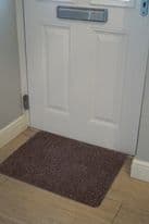 Groundsman Basic Ribbed Indoor Doormat 50 x 80cm - Dark Brown