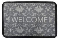 Groundsman Supersoft Washable Mat 50 x 75cm - Welcome Floral Grey