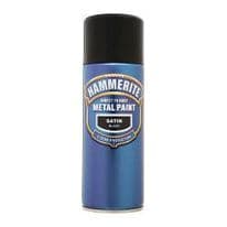 Hammerite Metal Paint 400ml Aerosol - Satin Black