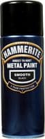 Hammerite Metal Paint 400ml Aerosol - Smooth Black