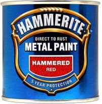 Hammerite Metal Paint Hammered 250ml - Red