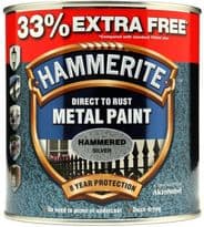 Hammerite Metal Paint Hammered 750ml + 33% Free - Silver
