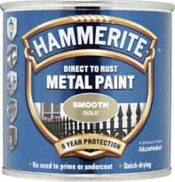 Hammerite Metal Paint Smooth 250ml - Gold