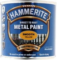 Hammerite Metal Paint Smooth 250ml - Yellow