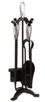 Hearth & Home Black Companion Set With Pewter Handles 5 Piece - 24"