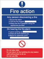 House Nameplate Co Fire Action Sign - 20X15