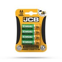 JCB AA Rechargeable Batteries 2400mah - Card 4