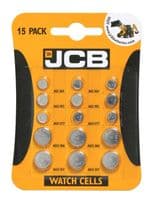 JCB Alkaline Watch Batteries - Pack 15