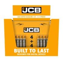 JCB Super Alkaline Batteries 4 Plus 4 - AAA
