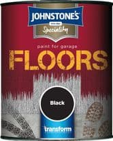 Johnstone's Garage Floor Paint Semi Gloss 750ml - Black