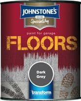 Johnstone's Garage Floor Paint Semi Gloss 750ml - Dark Grey