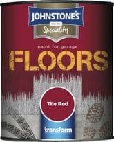 Johnstone's Garage Floor Paint Semi Gloss 750ml - Tile Red
