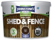Johnstone's One Coat Shed And Fence 9L - Dark Oak