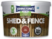 Johnstone's One Coat Shed And Fence 9L - Red Cedar