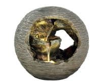 Kaemingk LED Poly Bowl Rock Fountain - Grey