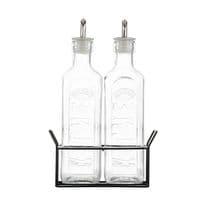 Kilner Oil Bottles & Metal Rack - Set 2
