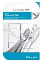 KitchenCraft Table Cloth Clips - Stainless Steel 4 Piece