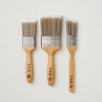 LickTools Bamboo Handle Brush Set - 1.5" Angled / 2" Flat / 3" Flat