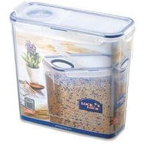 Locknlock Rectangular Storage Container with Flip Top Lid Clear/Blue - 3.4L (237 x 112 x 219mm)