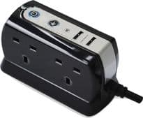 Masterplug USB Plug In 4 Gang Socket