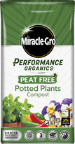 Miracle-Gro® Performance Organic Peat Free Potted Plants Compost - 10L