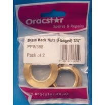 Oracstar Brass Back Nuts - Flanged 3/4"