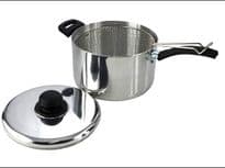 Pendeford Sapphire Collection Polished Deep Chip Pan - 22cm