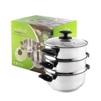 Pendeford Stainless Steel Collection 3 Tier Steamer - 20cm
