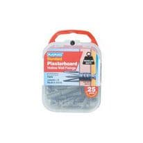Plasplugs Regular Duty Plasterboard Fixings - 25 Pack