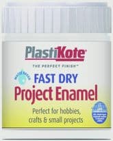 PlastiKote Fast Dry Enamel Brush On - Flat White - 59ml Bottle
