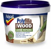 Polycell Polyfilla Wood Large Repair - 250gm Natural Tub
