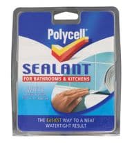 Polycell Sealant Strip Bathroom & Kitchen - White - 41mm x 3.35m