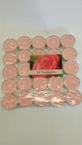 Price's Candles Tealights Pack 25 - Rose