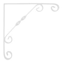 RBUK Ornamental Scroll Bracket White - 100x100mm