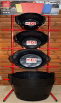 Red Gorilla Black Flexi Tubs - Display Unit of 100