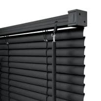 RENAISSANCE PVC Wide Venetian Blind Black - 135cm