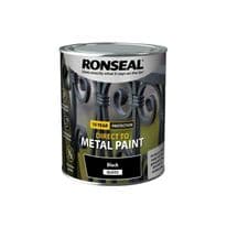 Ronseal Direct To Metal Paint 750ml - Black Gloss