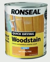 Ronseal Quick Drying Woodstain Satin 750ml - Natural Pine